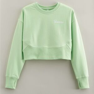 Mint Green Cropped Sweatshirt